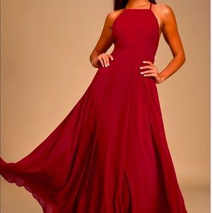 Lulus Wine Red Maxi Dress